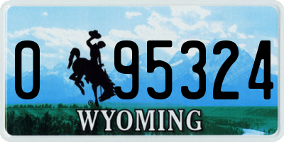 WY license plate 095324