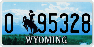 WY license plate 095328