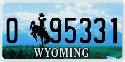 WY license plate 095331
