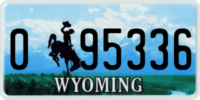 WY license plate 095336