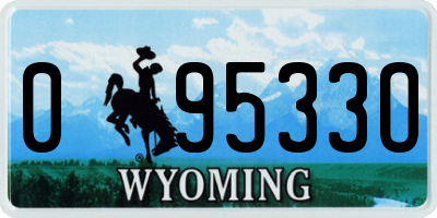 WY license plate 09533O