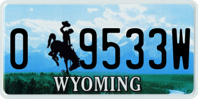 WY license plate 09533W