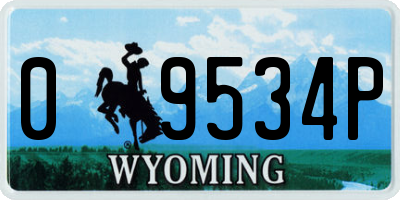 WY license plate 09534P