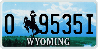 WY license plate 09535I