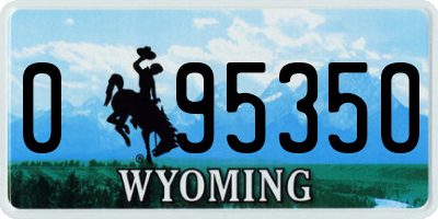 WY license plate 09535O