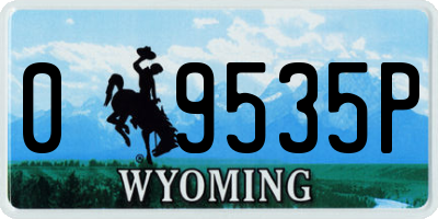 WY license plate 09535P