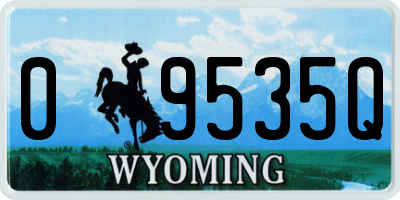WY license plate 09535Q
