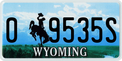 WY license plate 09535S