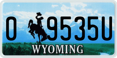 WY license plate 09535U