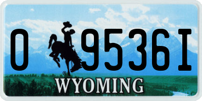 WY license plate 09536I