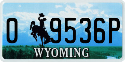 WY license plate 09536P