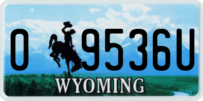 WY license plate 09536U