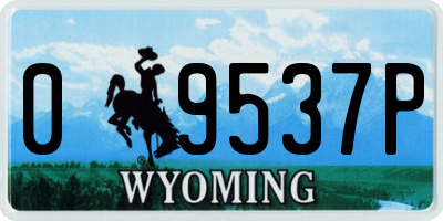 WY license plate 09537P