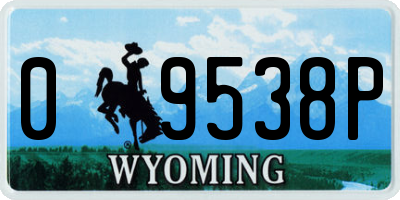 WY license plate 09538P