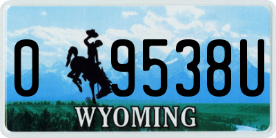 WY license plate 09538U