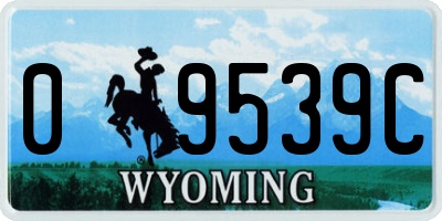WY license plate 09539C