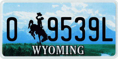 WY license plate 09539L