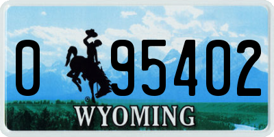WY license plate 095402