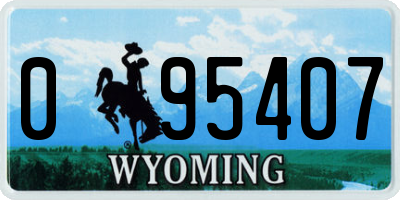 WY license plate 095407