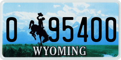 WY license plate 09540O