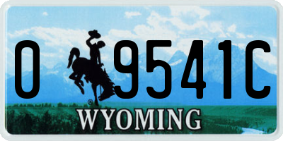 WY license plate 09541C