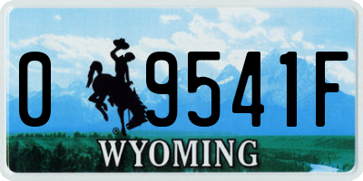 WY license plate 09541F