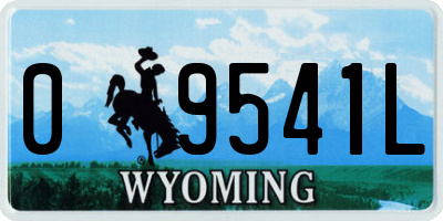 WY license plate 09541L