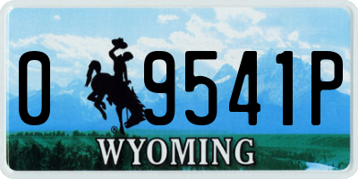 WY license plate 09541P