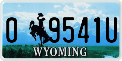 WY license plate 09541U