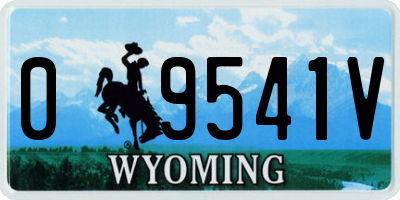 WY license plate 09541V