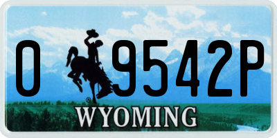 WY license plate 09542P