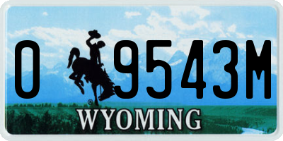 WY license plate 09543M