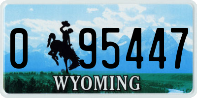 WY license plate 095447