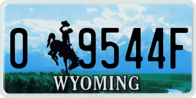 WY license plate 09544F