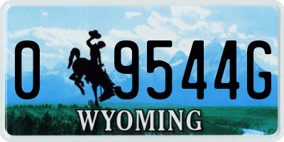 WY license plate 09544G