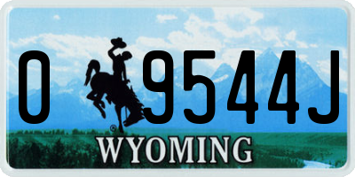 WY license plate 09544J