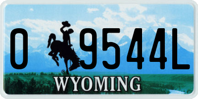 WY license plate 09544L