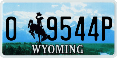 WY license plate 09544P