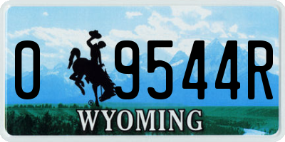 WY license plate 09544R
