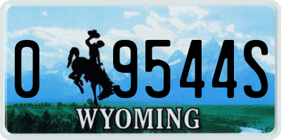 WY license plate 09544S