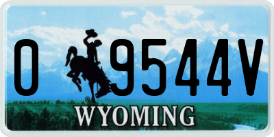 WY license plate 09544V