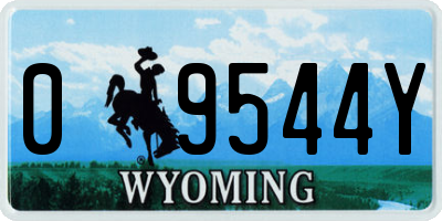 WY license plate 09544Y