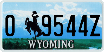 WY license plate 09544Z