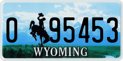 WY license plate 095453