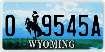 WY license plate 09545A
