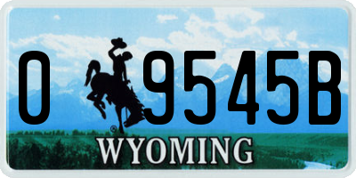 WY license plate 09545B