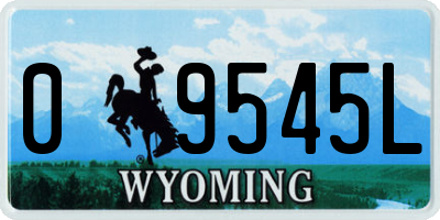 WY license plate 09545L