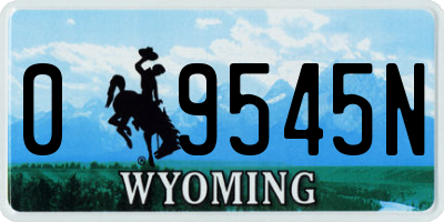 WY license plate 09545N