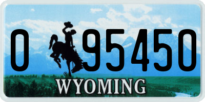 WY license plate 09545O
