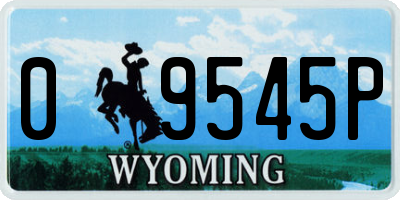 WY license plate 09545P